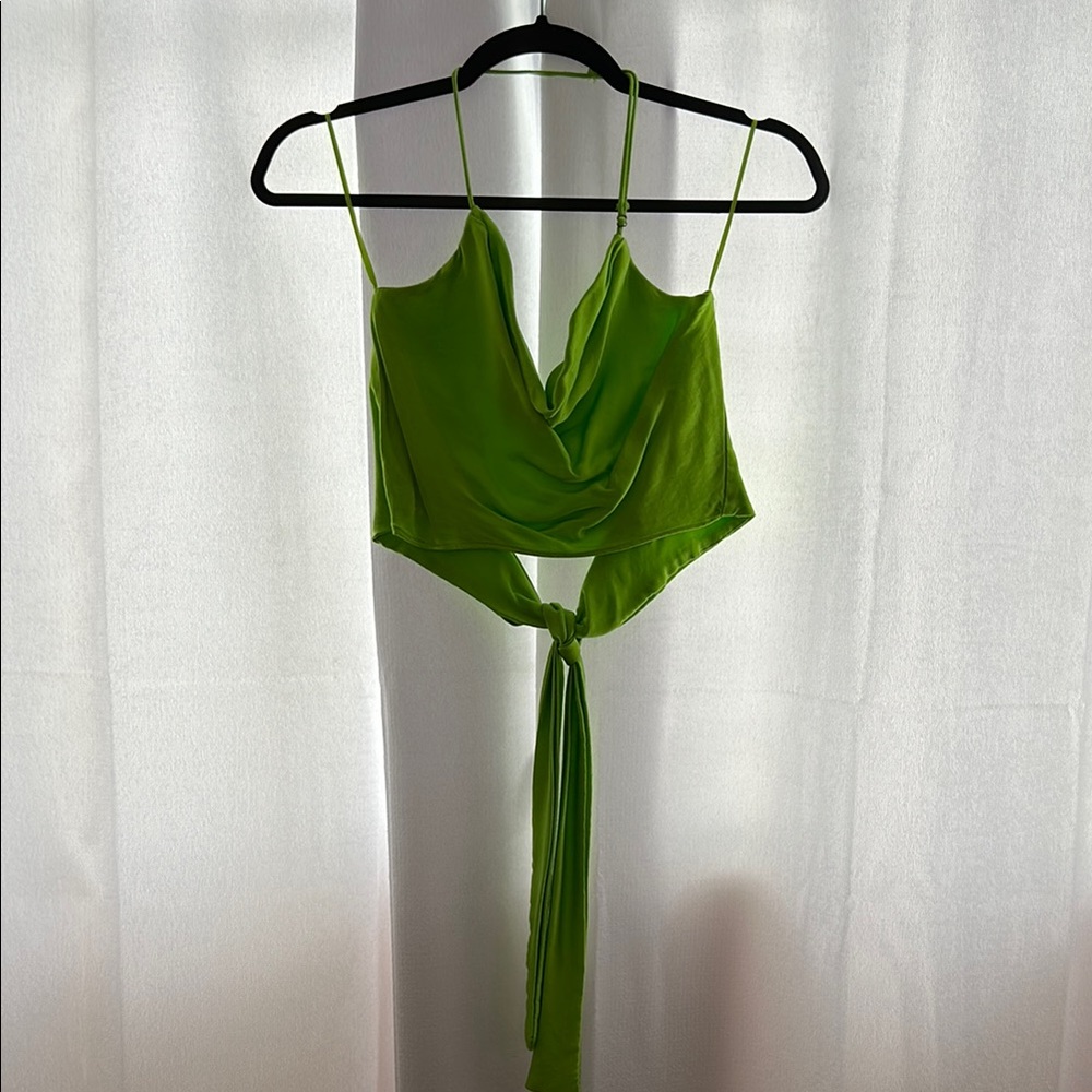 Zara Green Camisole Crop Top